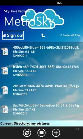 Bild: SkyDrive Applikation MetroSky kompletter Quellcode freigegeben
