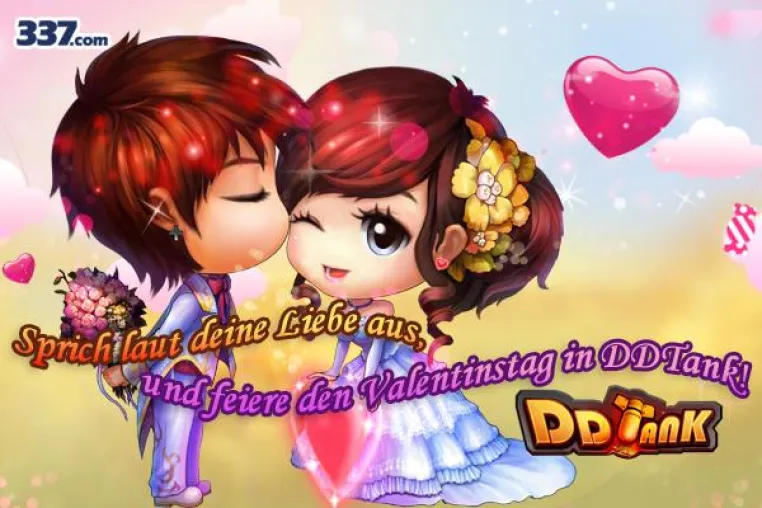 Romantischer Valentinstag, Spaß machen im DDTank Bild: Romantischer Valentinstag, Spaß machen im DDTank