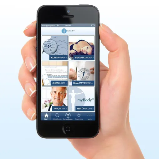 myBody® App fürs iPhone - Umfassende App für Schönheitsoperationen Bild: myBody® App fürs iPhone - Umfassende App für Schönheitsoperationen