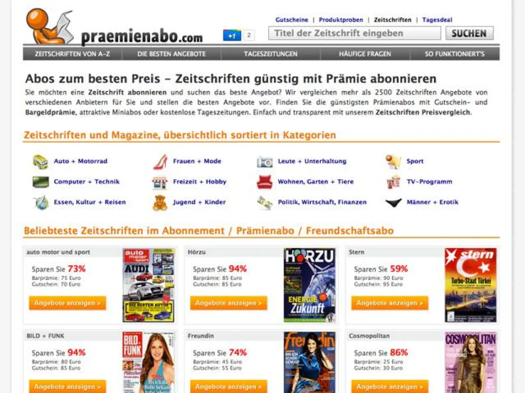 Zeitschriften günstig mit Prämie abonnieren