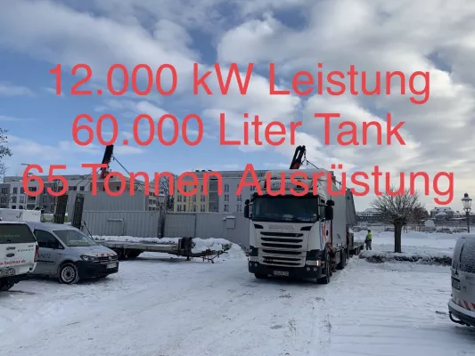 Bild: 12.000 kW Leistung mit mobilen Heizcontainern