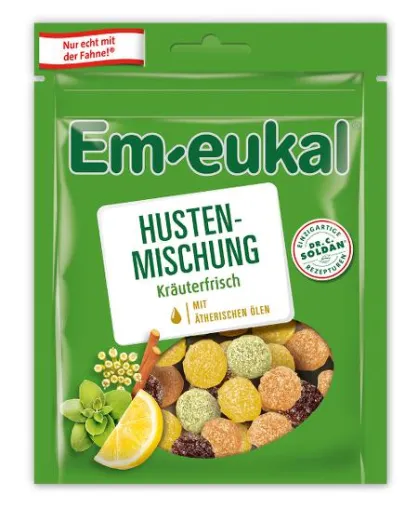 Bild: Kräuterfrischer Kaugenuss – mit der Em-eukal Gummidrops Hustenmischung!