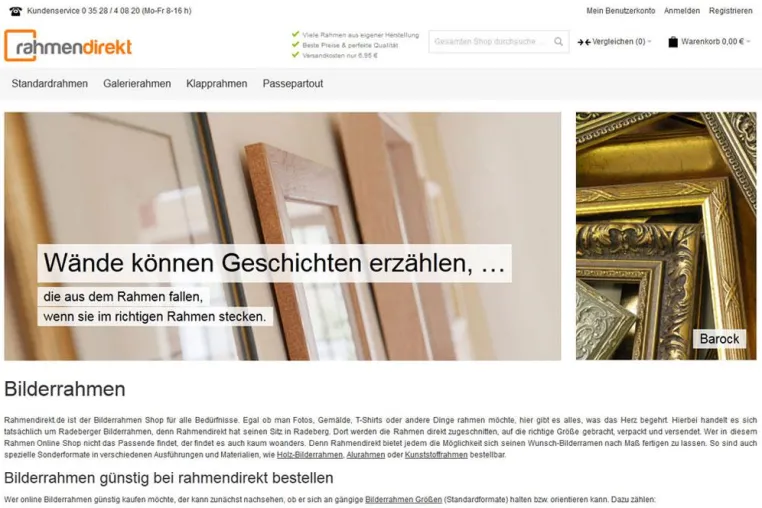 Bild: Radeberger Bilderrahmen GmbH eröffnet Onlineshop