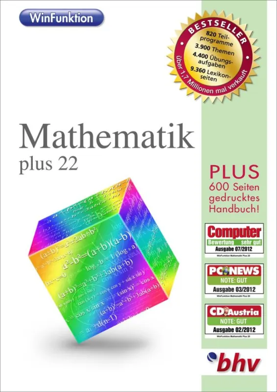WinFunktion Mathematik plus 22 wächst auf 820 Teilprogramme für 3.900 Themen.