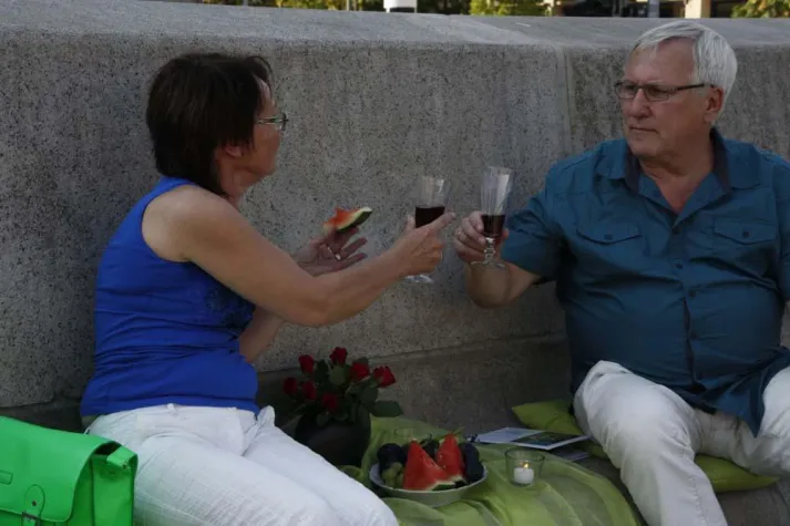 Bild: Budenschwung auf dem Altmarkt