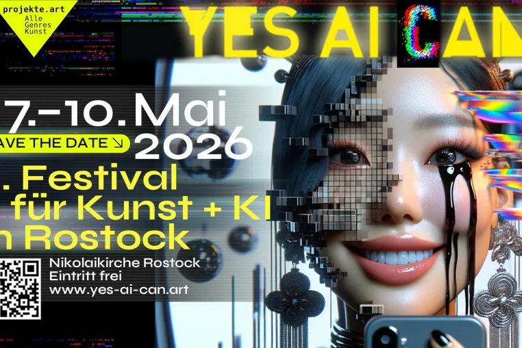 Bild: YES AI CAN FESTIVAL: Theresia Crone eröffnet 1. Festival für Kunst & KI in Rostock