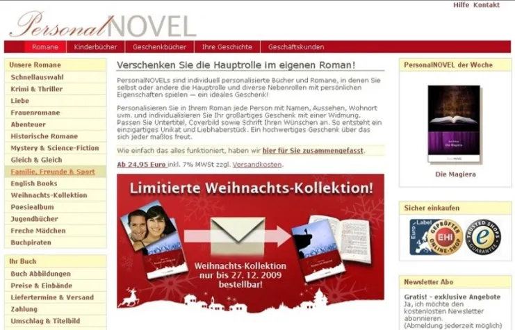 PersonalNOVEL erhält Zertifikat von Trusted Shops – Kunden würdigen Sicherheit beim Bestellen Bild: PersonalNOVEL erhält Zertifikat von Trusted Shops – Kunden würdigen Sicherheit beim Bestellen