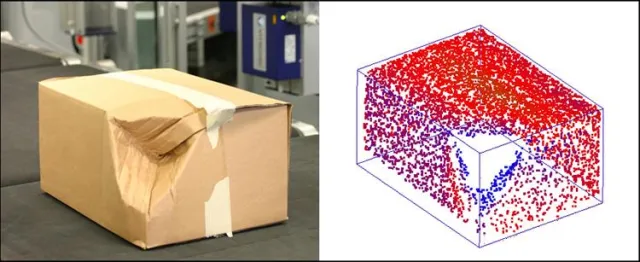 Bild: Laser-based contour inspection and recognition of deformations of cartons