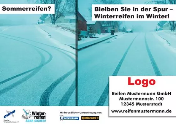 Bild: Mit Winterreifen in der Spur bleiben