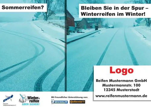 Bild: Mit Winterreifen in der Spur bleiben