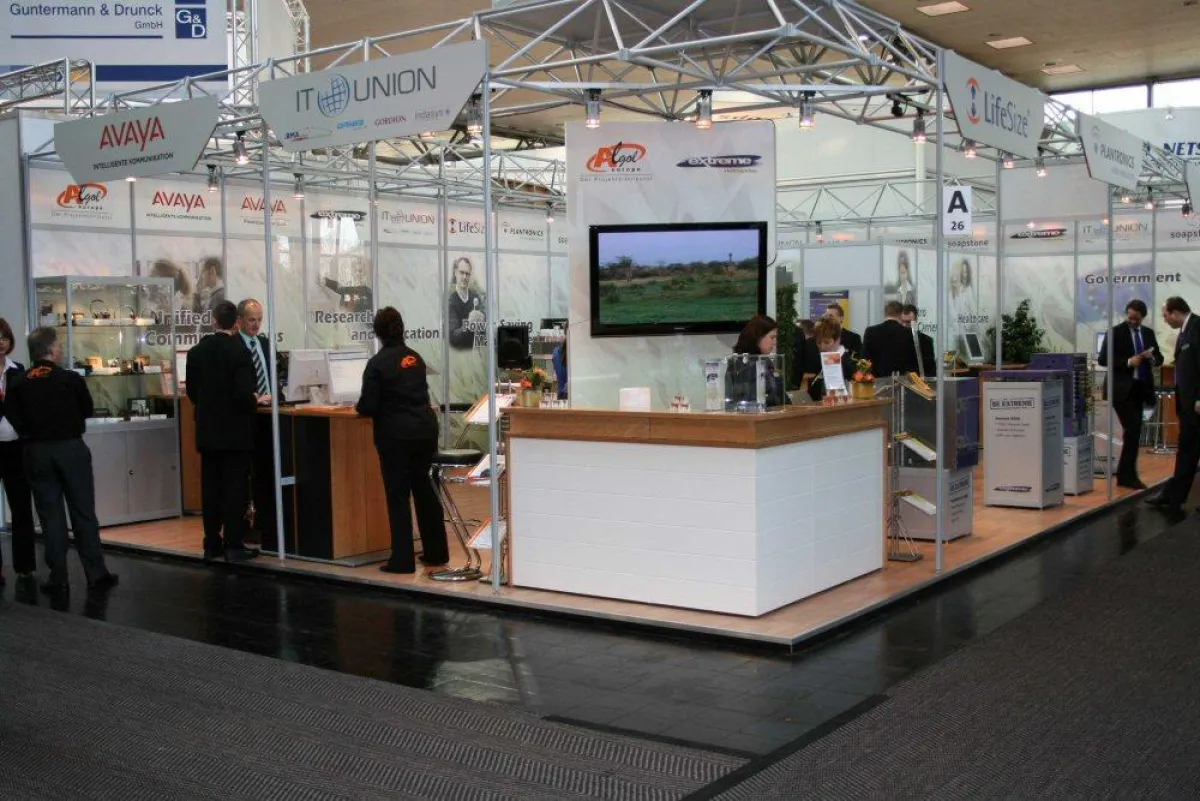 CeBIT-Gemeinschaftsstand von Algol Europe und Extreme Networks