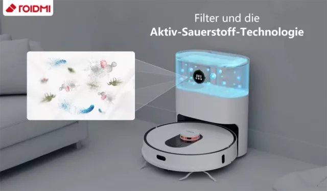 Bild: Xiaomi ROIDMI Eve Plus: Selbstentleerender Saugroboter, der den Staub desinfiziert