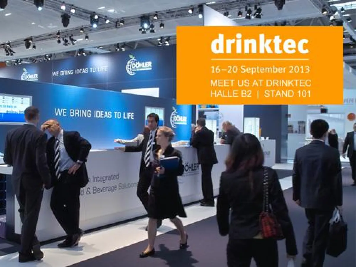 Döhler auf der drinktec 2013, Halle B2/ Stand 101