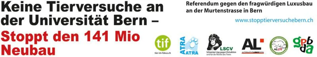Referendum gegen Tierversuchsausbau in Bern