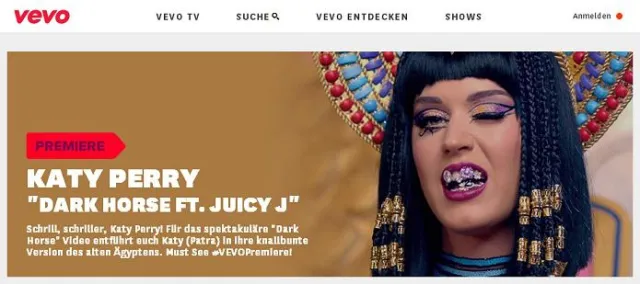 Weltweit wurden 2013 über 55 Milliarden Musikvideos auf VEVO gesehen Bild: Weltweit wurden 2013 über 55 Milliarden Musikvideos auf VEVO gesehen