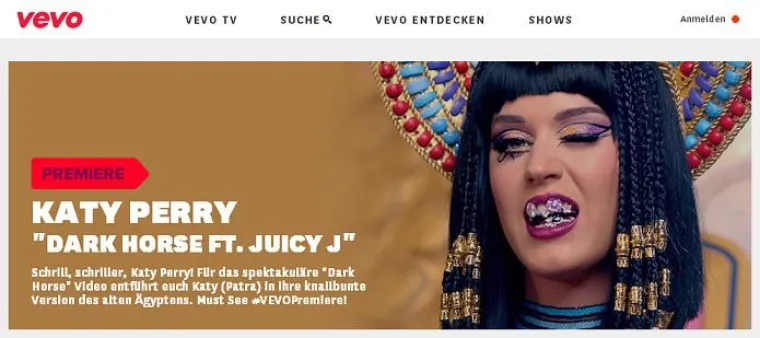 Bild: Weltweit wurden 2013 über 55 Milliarden Musikvideos auf VEVO gesehen