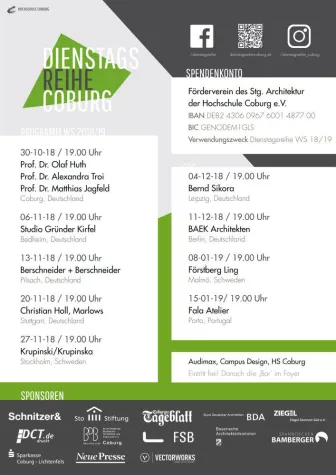 Bild: 30. Oktober | Dienstagsreihe der Hochschule Coburg