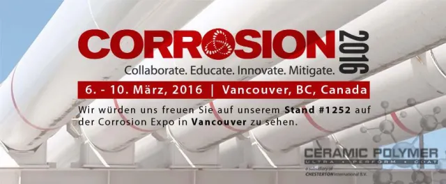 Bild: Die Ceramic Polymer GmbH nimmt an der „Nace Corrosion 2016“ teil!