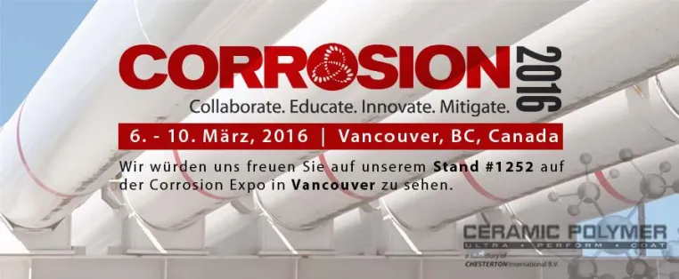 Bild: Die Ceramic Polymer GmbH nimmt an der „Nace Corrosion 2016“ teil!