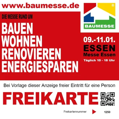 Baumesse Essen 2026: Immobilienbewertung in 10 Minuten - kostenlos am Stand von Gottschling Immobilien Bild: Baumesse Essen 2026: Immobilienbewertung in 10 Minuten - kostenlos am Stand von Gottschling Immobilien