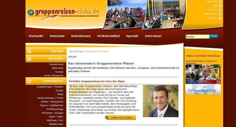 Bild: Tirol fokussiert Wander- und Radvereine:  gruppenreisen-clicks.de Interview mit Direktor Josef Margreiter