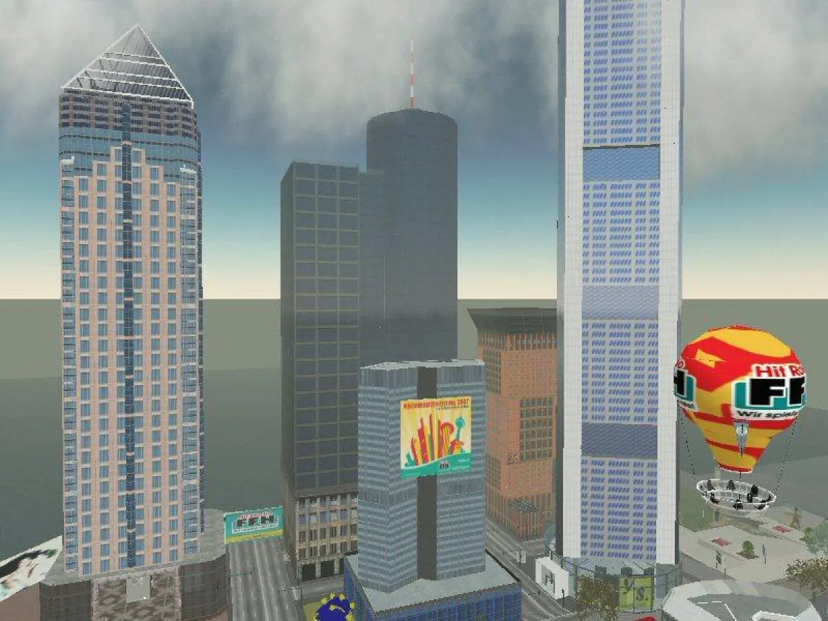 Die virtuelle Skyline von Frankfurt