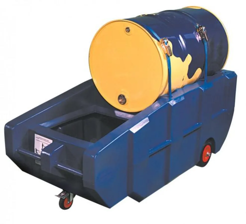 Eine mobile Kunststoff-Auffangwanne