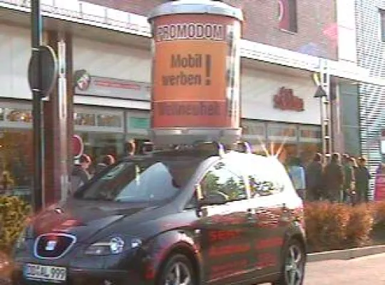 Kostengünstiges mobiles Werbemedium Bild: Kostengünstiges mobiles Werbemedium