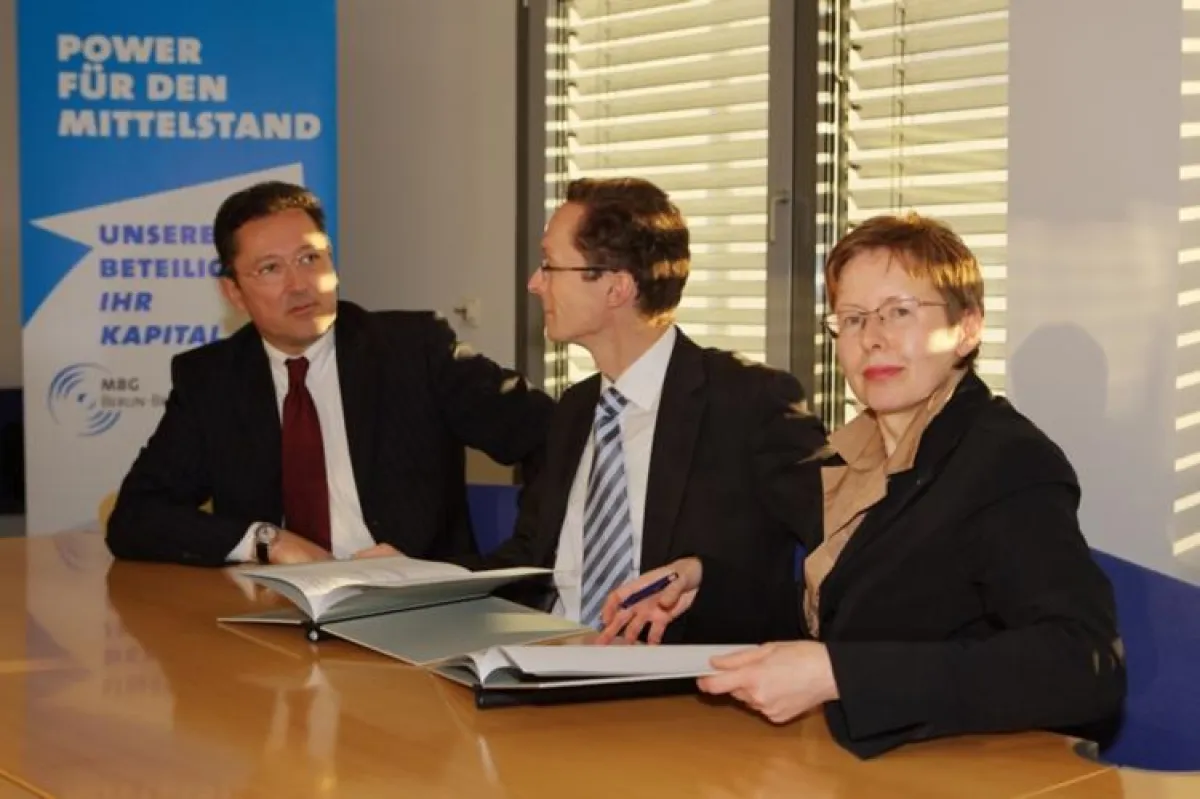 v.l.n.r.: Stefanovic (MBG), Bockelmann (GVN), Wolf (MBG)