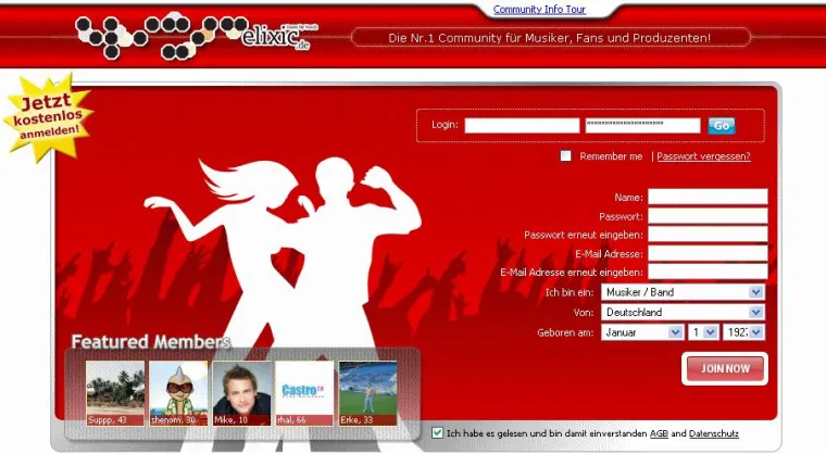 Bild: Die erste Community für Musiker, Plattenfirmen und Fans