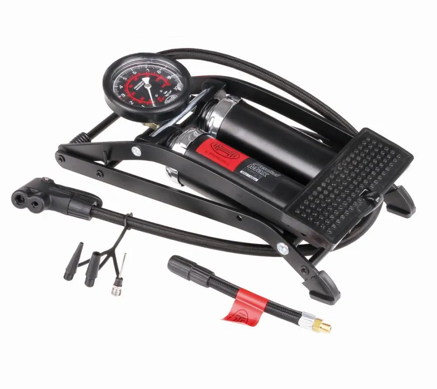 Heyner-Fußpumpe PedalMax Pro für Auto-, Motorrad- und Fahrrad-Reifen