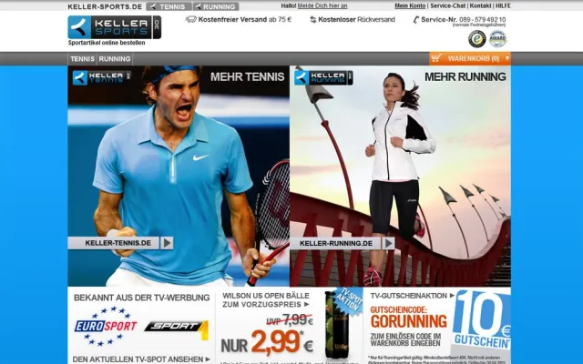 Bild: keller-sports.com wächst weiter stark und ist ab sofort mit neuem Runningshop online & im TV aktiv