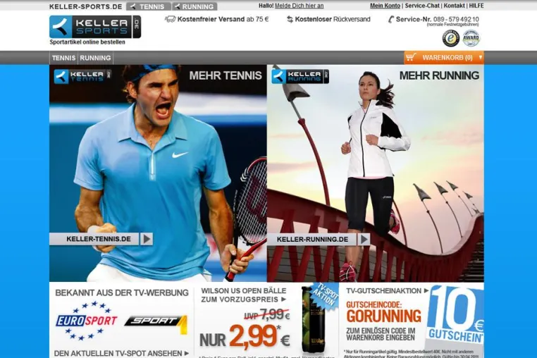 Bild: keller-sports.com wächst weiter stark und ist ab sofort mit neuem Runningshop online & im TV aktiv