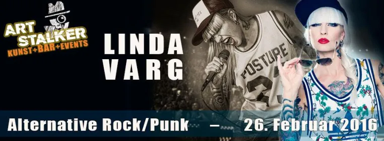 Tattooed rock chick: Linda Varg - Alternative Rock/Punk Concert - live im ART Stalker Bild: Tattooed rock chick: Linda Varg - Alternative Rock/Punk Concert - live im ART Stalker