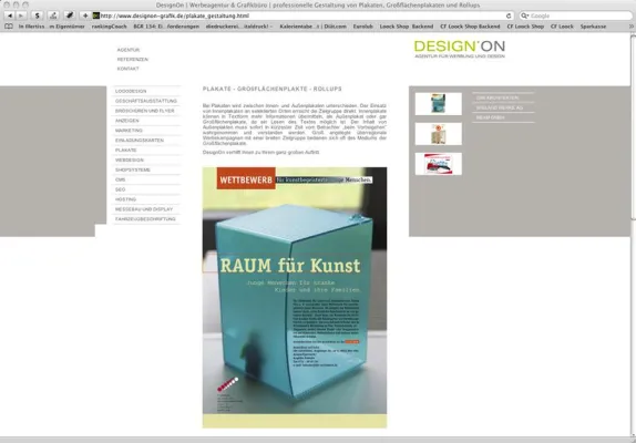 Bild: Werbeagentur Neu-Ulm, DesignOn (zw. Neu-Ulm u. Memmingen) stellt Website mit neuem Webdesign ins Netz.