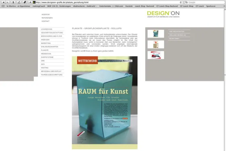Bild: Werbeagentur Neu-Ulm, DesignOn (zw. Neu-Ulm u. Memmingen) stellt Website mit neuem Webdesign ins Netz.