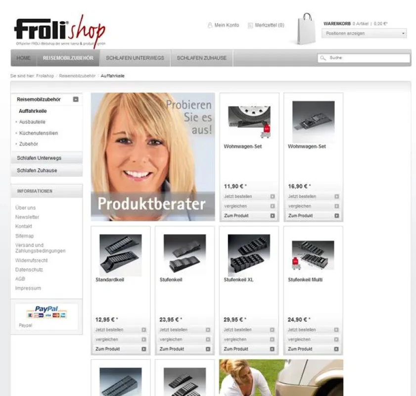 Frolishop - Online-Produktberater für Keile