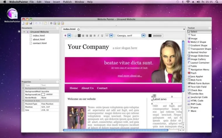 Bild: WebsitePainter 2 veröffentlicht