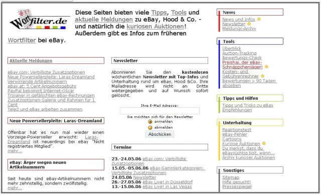 Bild: Wortfilter.de: Kostenloser Kostenrechner für eBay