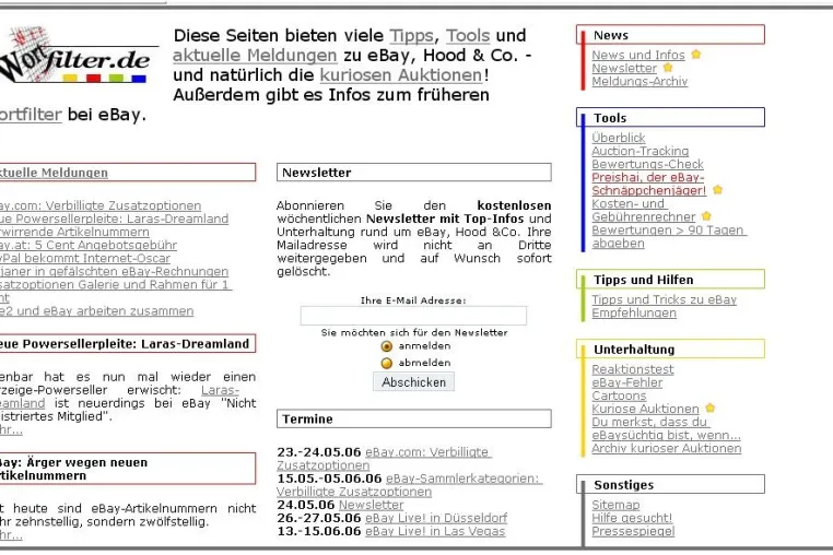 Wortfilter.de: Kostenloser Kostenrechner für eBay Bild: Wortfilter.de: Kostenloser Kostenrechner für eBay