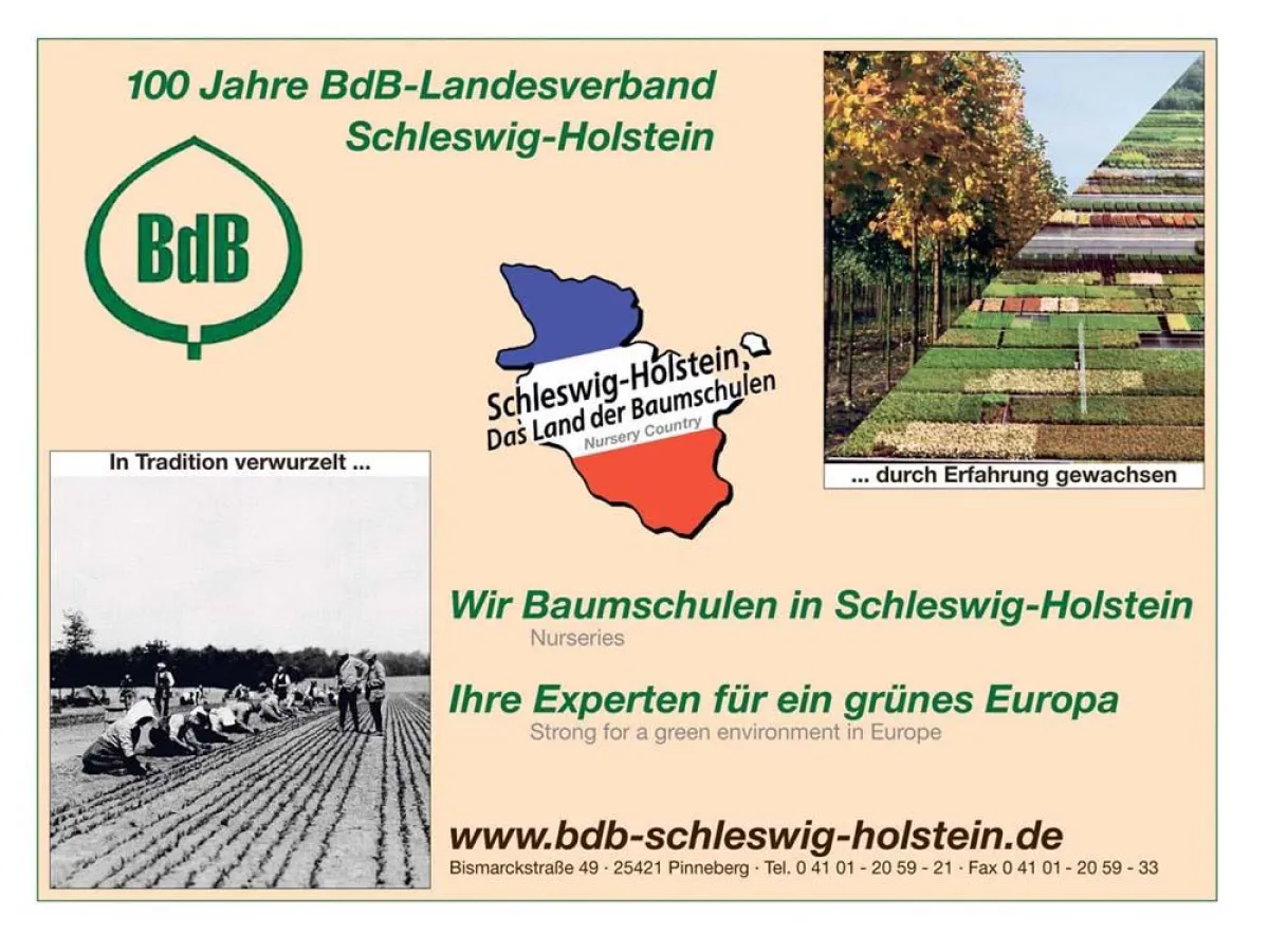 Die Baumschulen in Schleswig-Holstein haben mit modernen Betriebskonzepten und innovativen Produktideen auf den Strukturwandel die richtige Lösung gefunden.