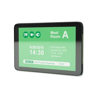 Bild: Digitales Türschild vom Digital Signage Marktführer mit 3 Jahren Cloud CMS Anbindung an MS Exchange & O365