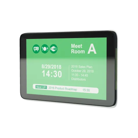 Bild: Digitales Türschild vom Digital Signage Marktführer mit 3 Jahren Cloud CMS Anbindung an MS Exchange & O365