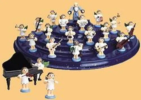 Bild: Engel als Geschenkidee zu Weihnachten – Musizierende Holzfiguren aus dem Erzgebirge