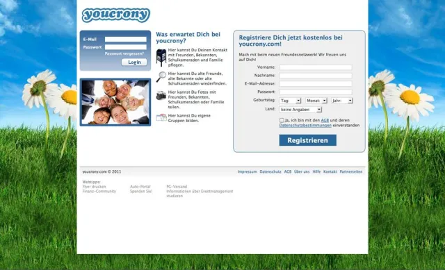 youcrony.com das Freundes-Netzwerk wird bei eBay versteigert Bild: youcrony.com das Freundes-Netzwerk wird bei eBay versteigert