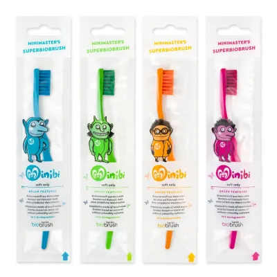 biobrush Minibi - Biologisch abbaubare Zahnbürste für kinder Bild: biobrush Minibi - Biologisch abbaubare Zahnbürste für kinder