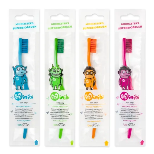 Bild: biobrush Minibi - Biologisch abbaubare Zahnbürste für kinder