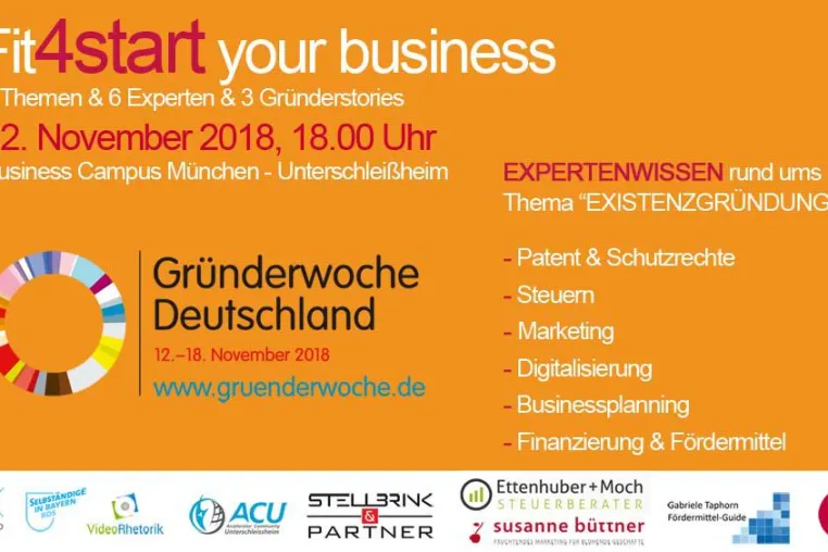 Bild: Fit4start your business - 6 Themen & 6 Experten