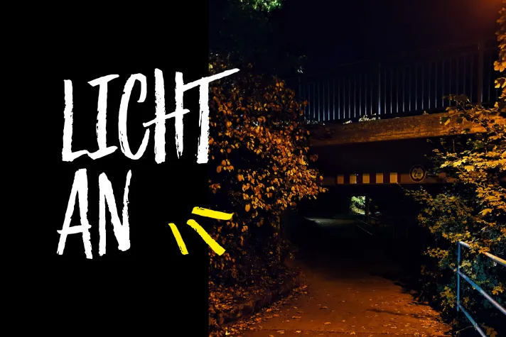 Bild: Zeitumstellung. Start frei für die Initiative Licht an! In Deutschlands dunkelsten Ecken.