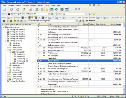 Bild: GAEB-Online Viewer: GAEB-Ausschreibungen mit MS-Excel bearbeiten